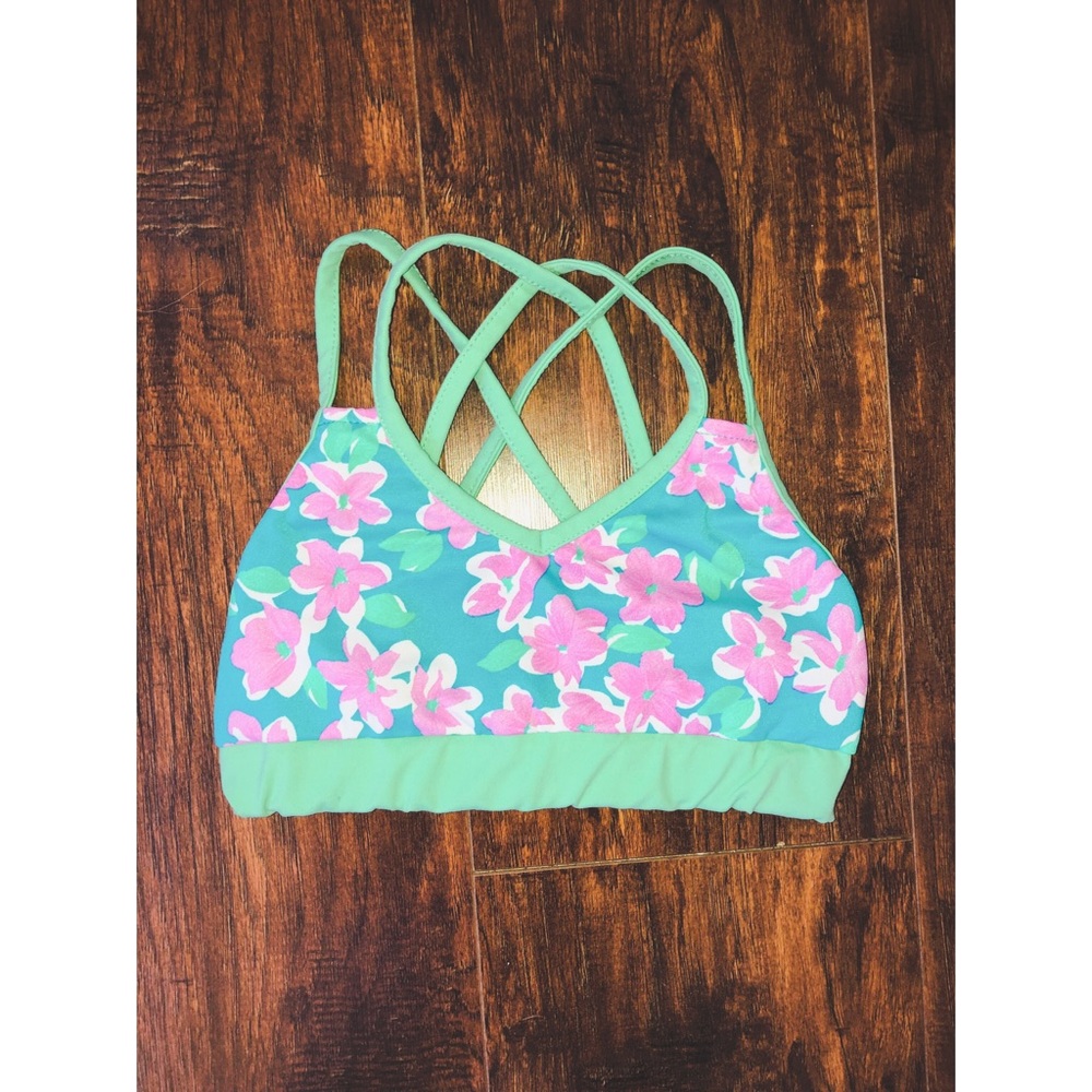 Purple pixies dance wear bra top and shorts set!